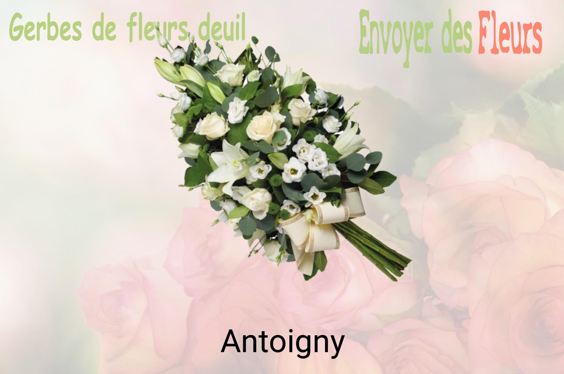 Gerbe de fleurs de deuil livrée à Antoigny